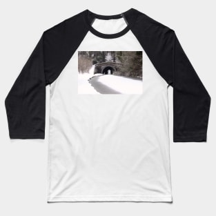 Snowing on the canal at Newbold Baseball T-Shirt